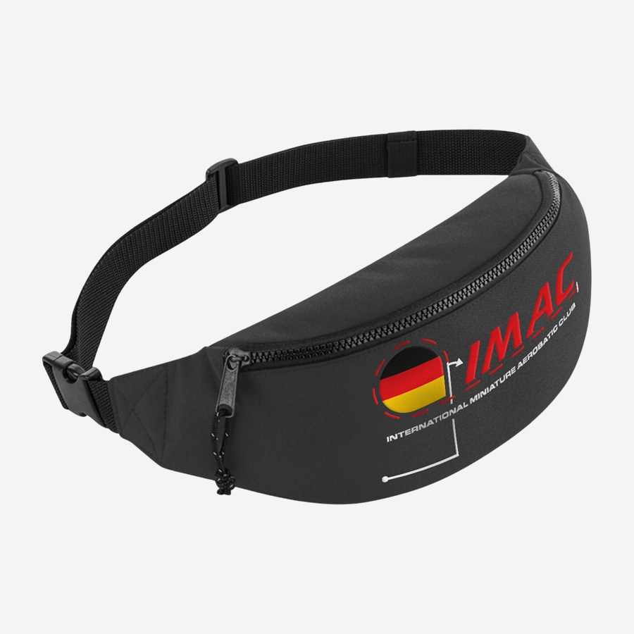 IMAC Germany Bauchtasche in Schwarz mit rotem Logo